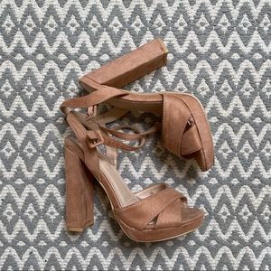 Mauve Pump Strap Heels